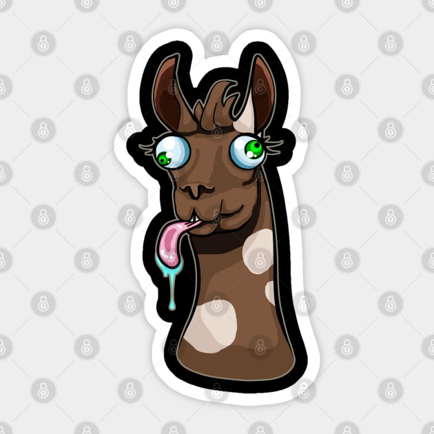 Goofy Llama Sticker by ChePanArt